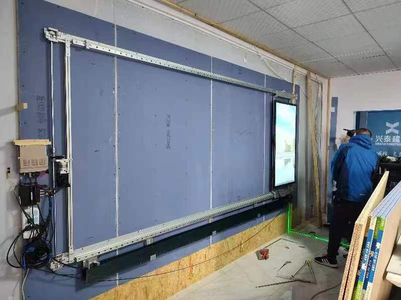 内蒙古某公司55寸滑轨屏项目安装完毕